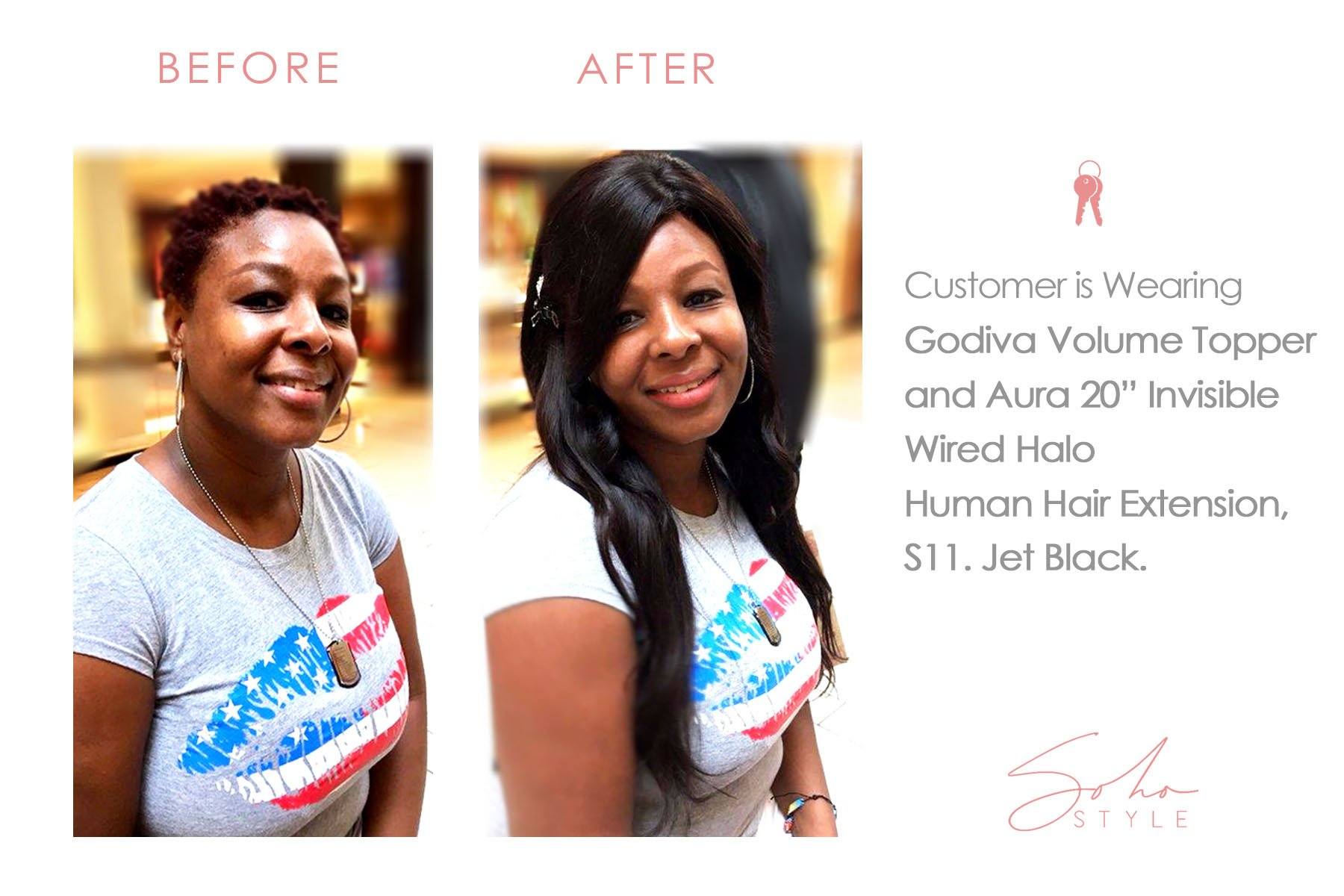 Special Value Set - Godiva 20" Luxury Long Volume Topper Remy Human Hair Extension + Ali set Hair Extension Sale