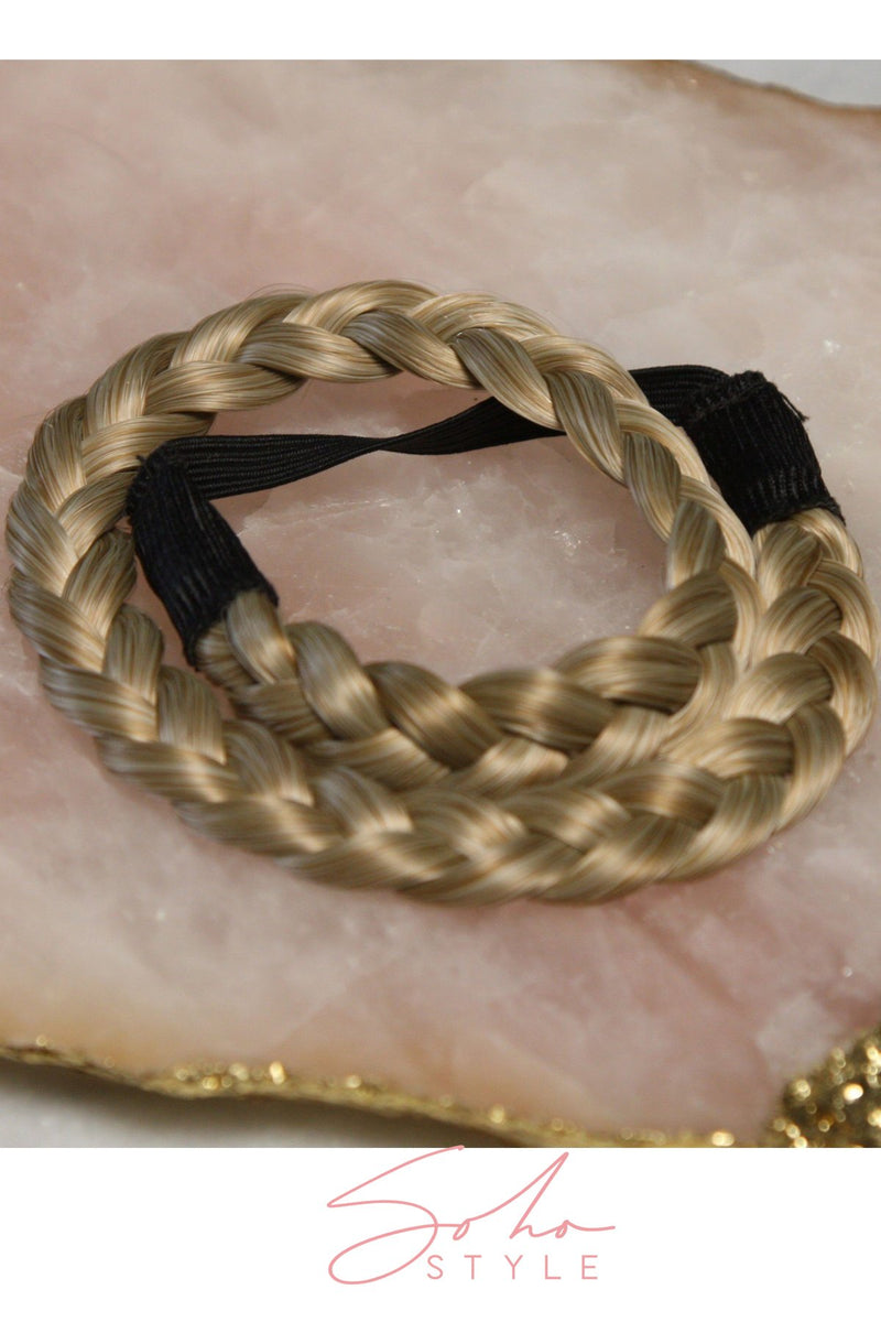 Braided Headband Synthetic Hair Bands Human Hair Like Hair Band Hand-made 