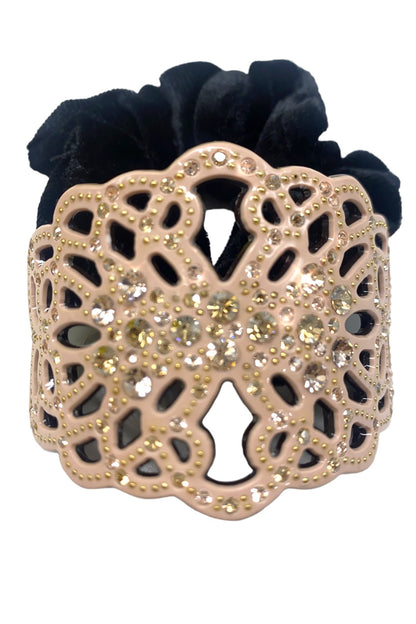 Crystal Decorative ponytail holder scrunchie Hair Accessorie Soho Style