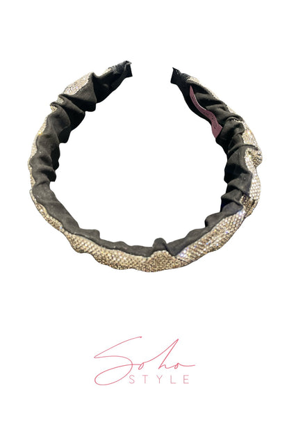 Unbreakable crystal cloth headband Soho Style