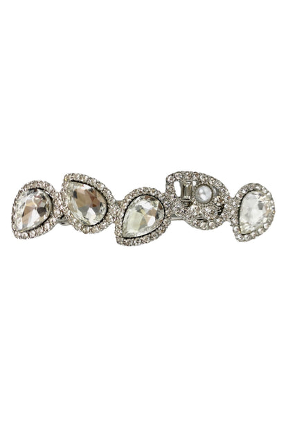 Almond Ruby Pearl Rhinestone Barrette Barrette Soho Style
