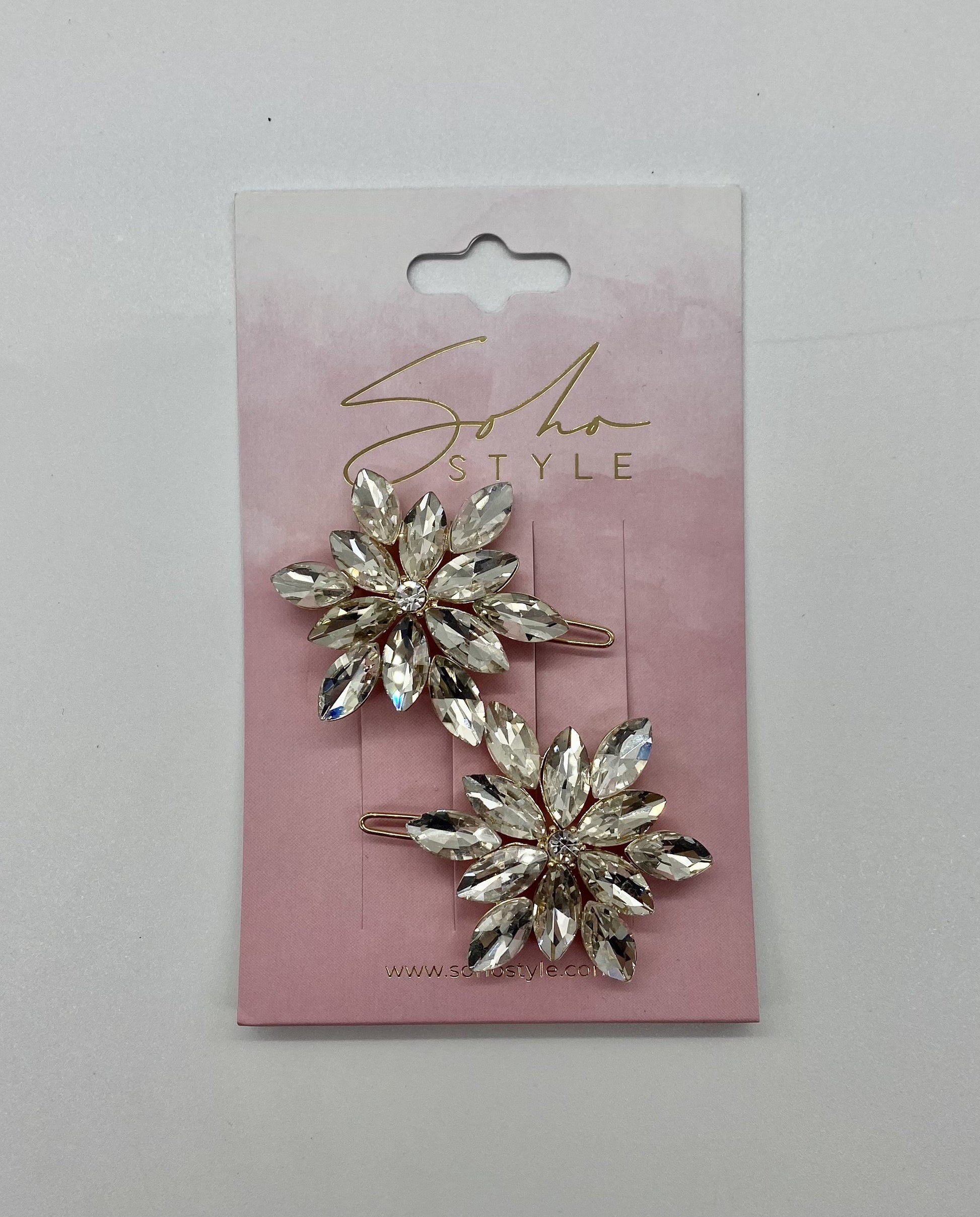 Marquise-Cut Rhinestone Barrette Barrette Soho Style