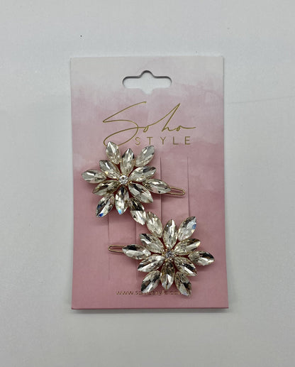 Marquise-Cut Rhinestone Barrette Barrette Soho Style