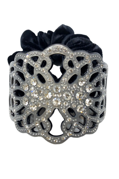 Crystal Decorative ponytail holder scrunchie Hair Accessorie Soho Style