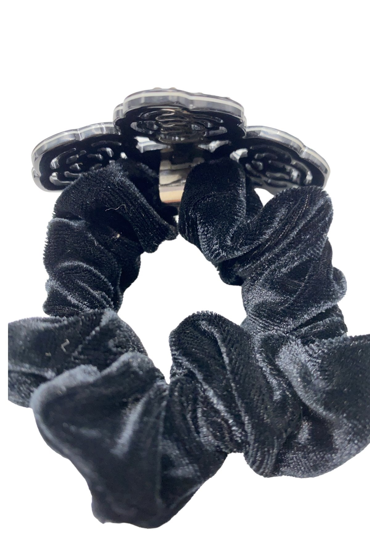 Roses Trudy Crystal Velvet Scrunchy Ponytail Holder Soho Style