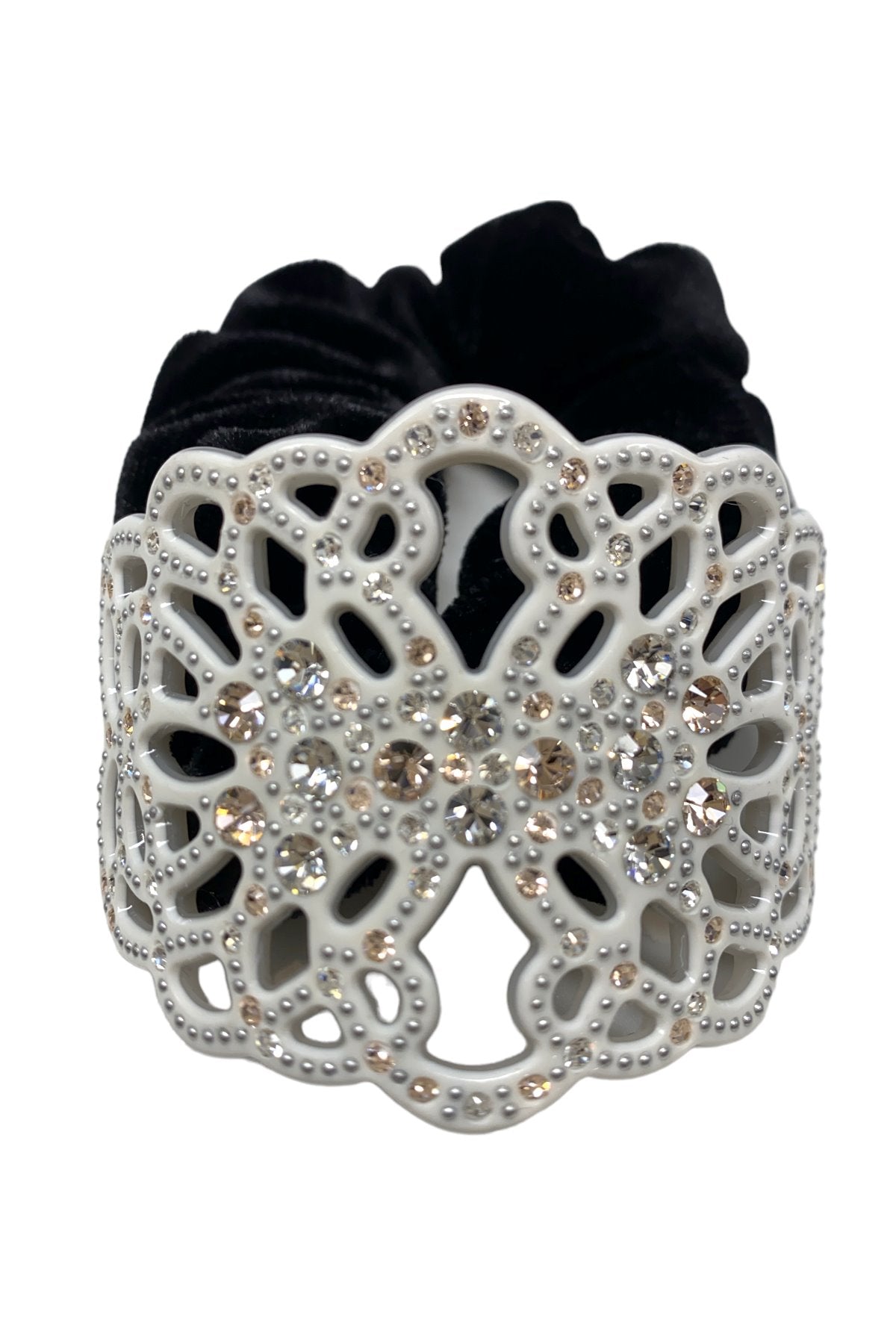 Crystal Decorative ponytail holder scrunchie Hair Accessorie Soho Style
