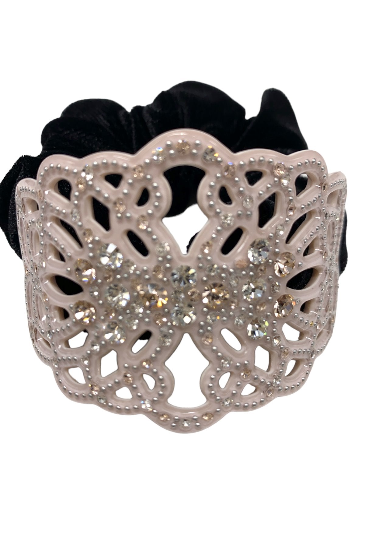 Crystal Decorative ponytail holder scrunchie Hair Accessorie Soho Style