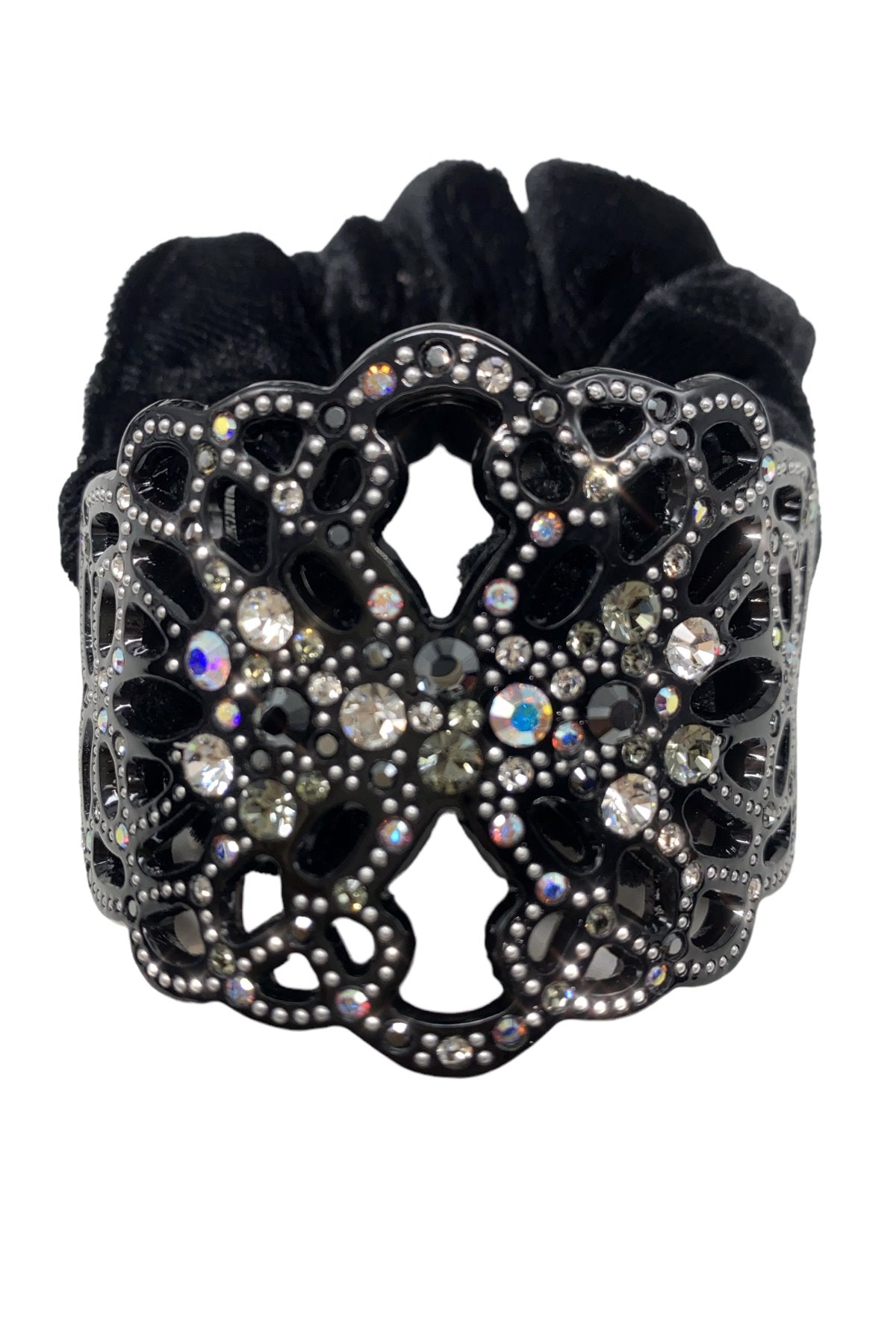 Crystal Decorative ponytail holder scrunchie Hair Accessorie Soho Style