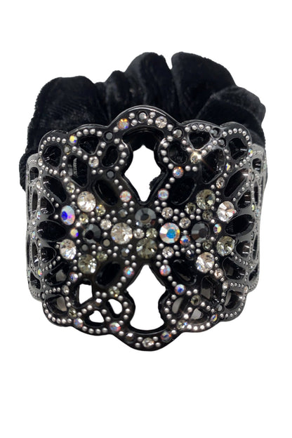 Crystal Decorative ponytail holder scrunchie Hair Accessorie Soho Style