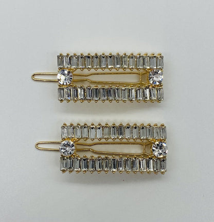 Emerald Cut Rhinestones Barrette Barrette Soho Style