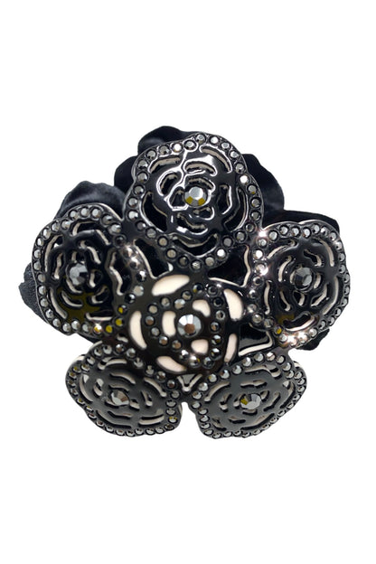 Roses Trudy Crystal Velvet Scrunchy Ponytail Holder Soho Style