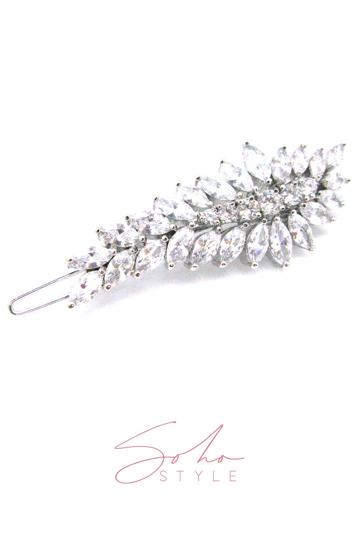 blue seaweed rhinestone hair Barrette Soho Style