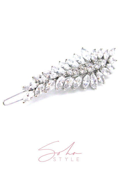 blue seaweed rhinestone hair Barrette Soho Style