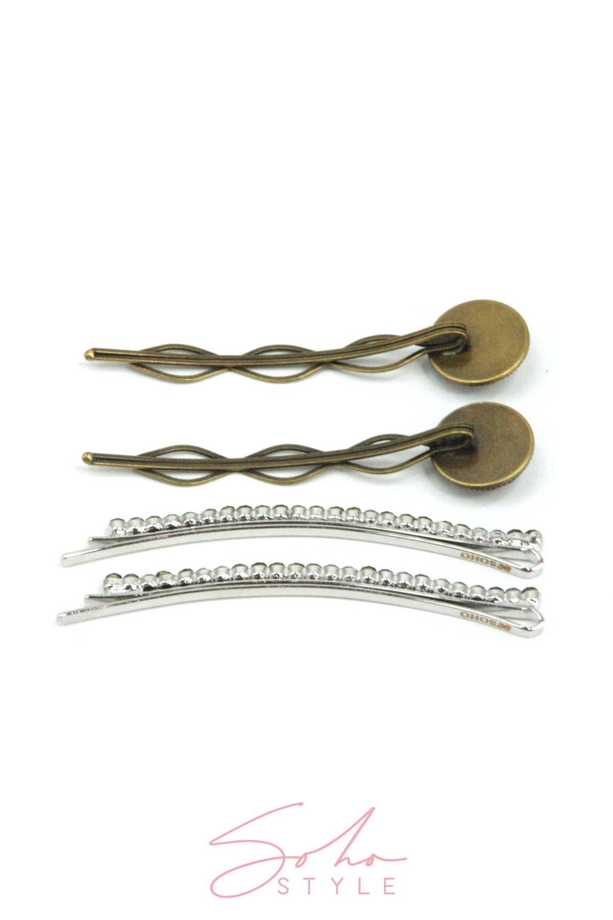 Pearl Bobby Pin & Crystal Statement Bobby Pin SET Hair Accessorie Soho Style