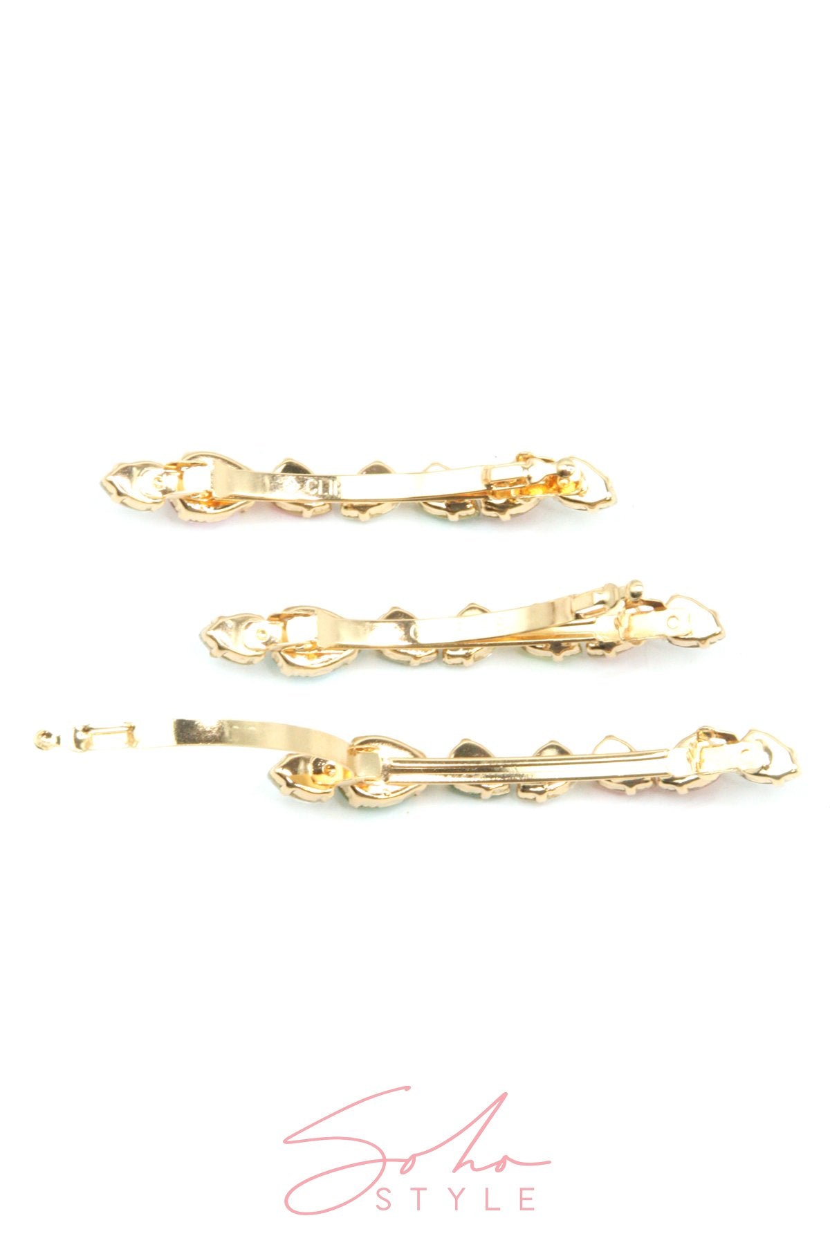 Soho Style Multi-Colored Bejeweled Barrette set Hair Accessorie Soho Style