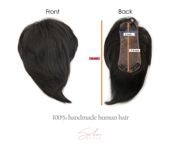 Sena - 14" Clip-In Human Hair Top Piece Extension Hair Extension Soho Style