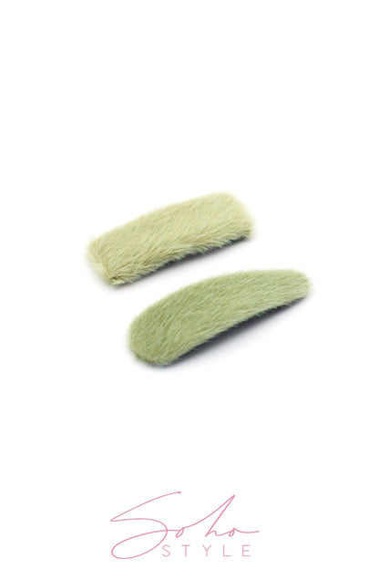 Oversized Fuzzy Snap Clip Sets Hair Clip 2020