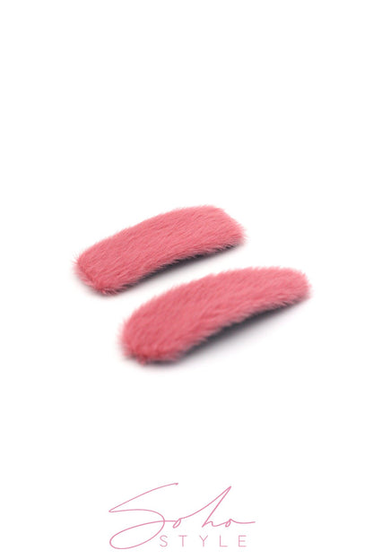 Oversized Fuzzy Snap Clip Sets Hair Clip 2020