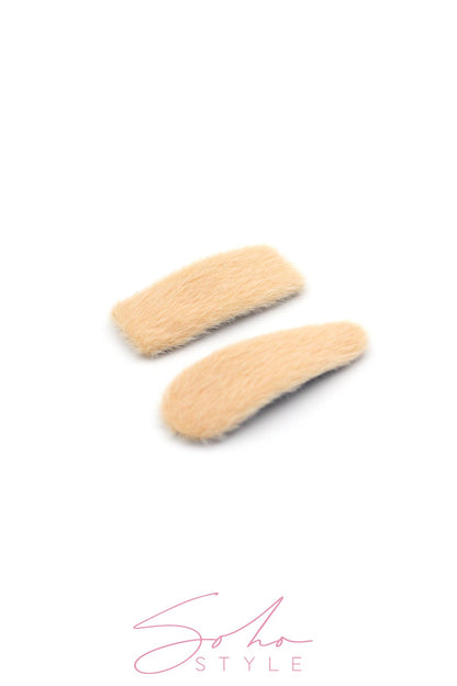 Oversized Fuzzy Snap Clip Sets Hair Clip 2020