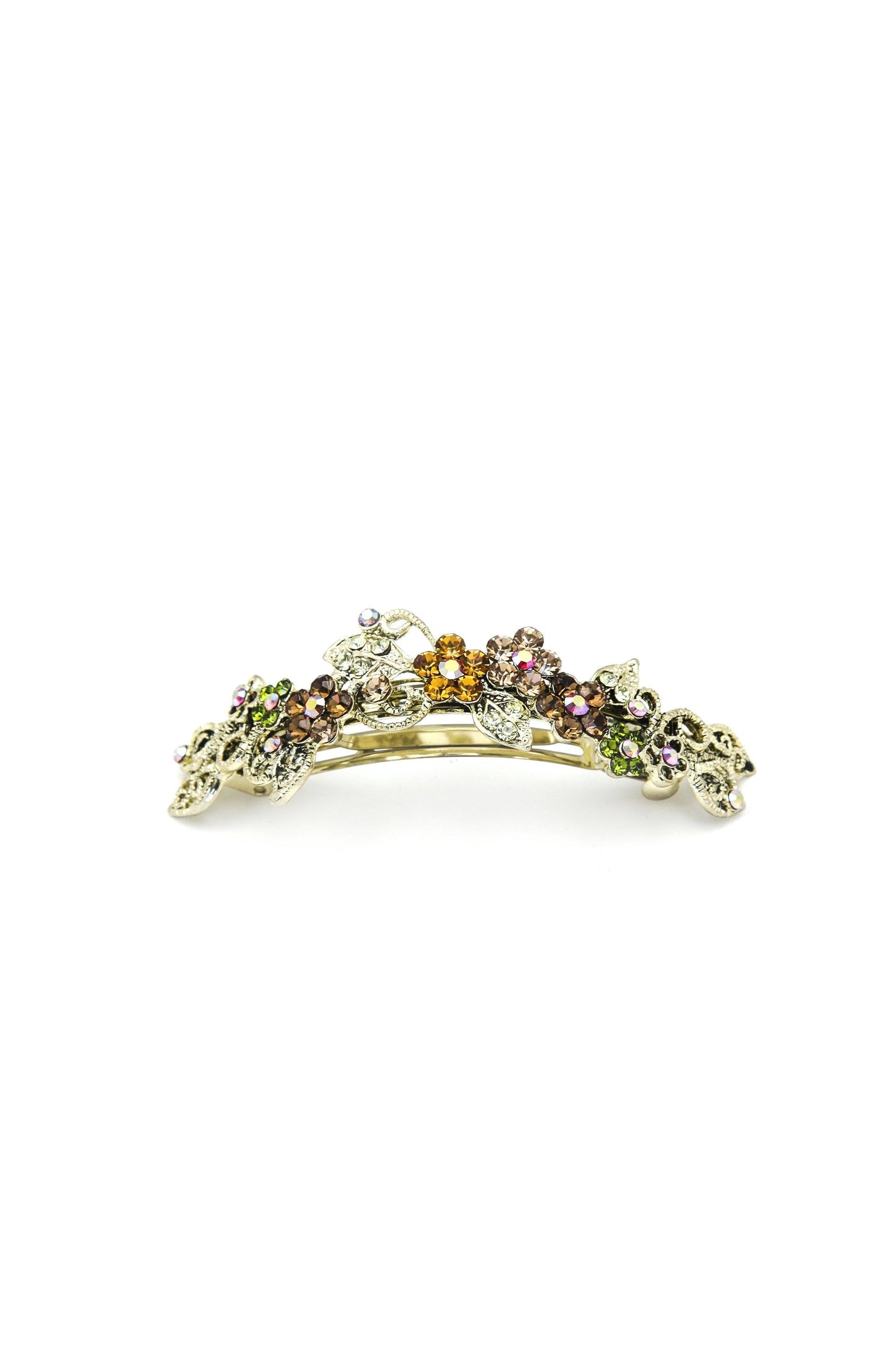 Floral Gardena Crystal Barrette Barrette Soho Style