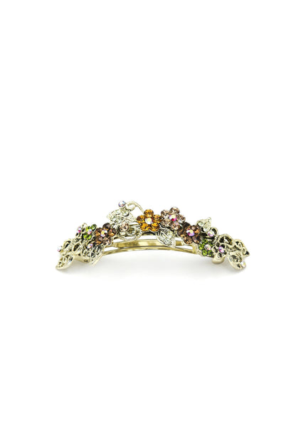 Floral Gardena Crystal Barrette Barrette Soho Style
