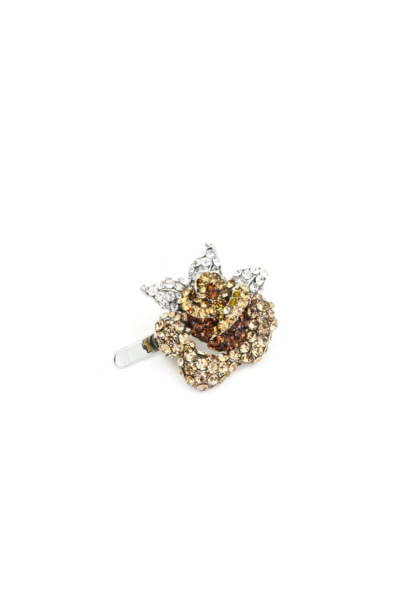 Rose Crystal Mini Magnetic Barrette Barrette Soho Style