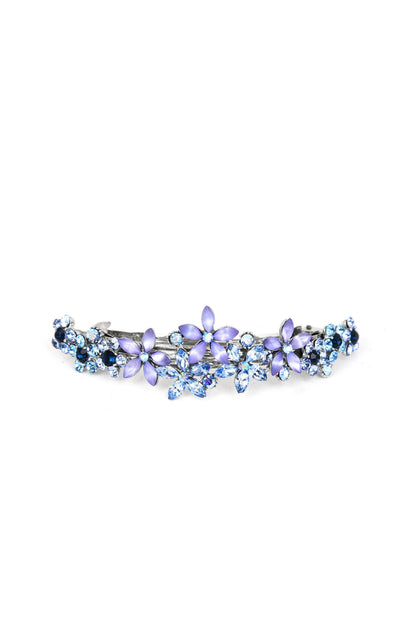 Contrasting Crystal Flower Barrette Barrette Soho Style