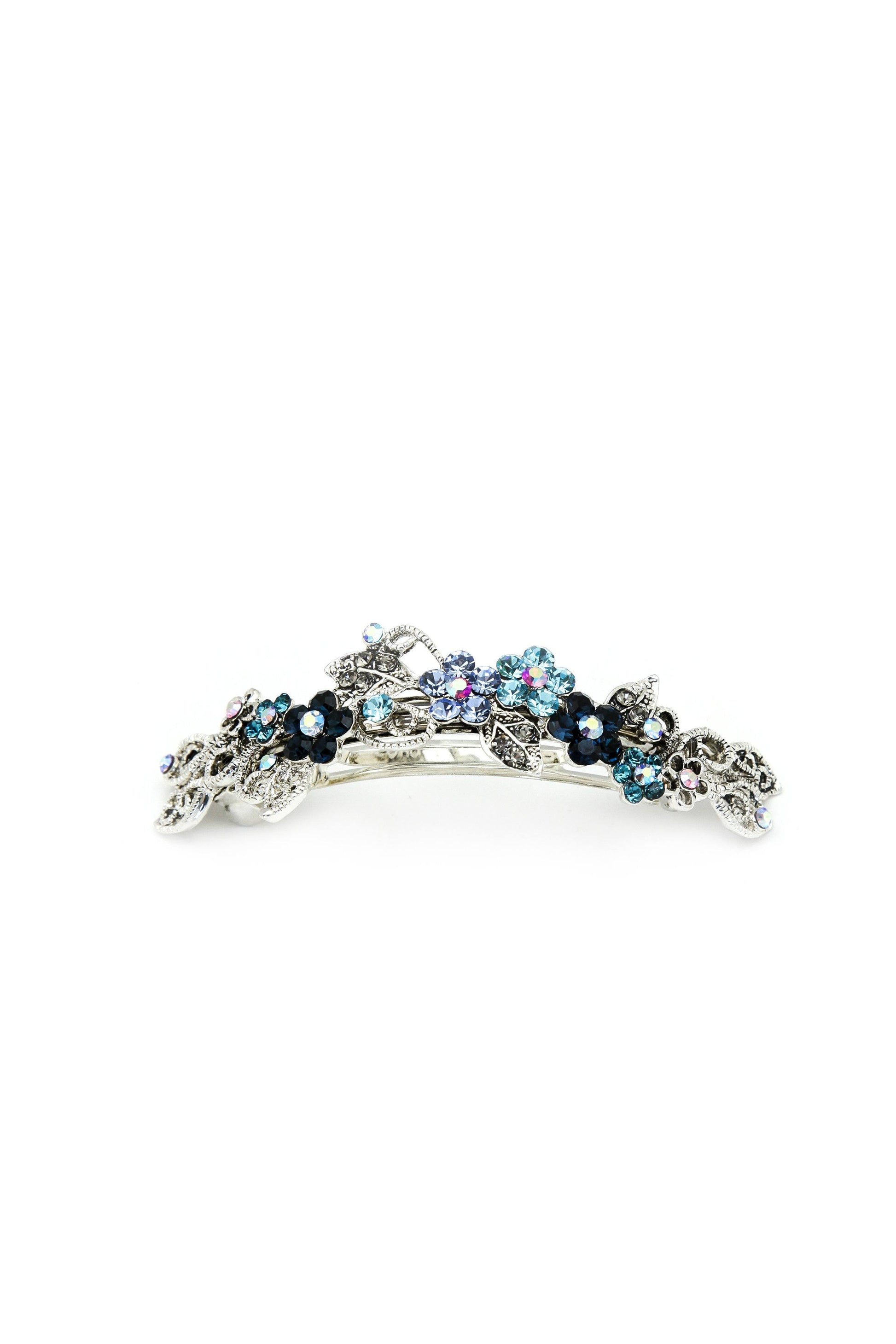 Floral Gardena Crystal Barrette Barrette Soho Style