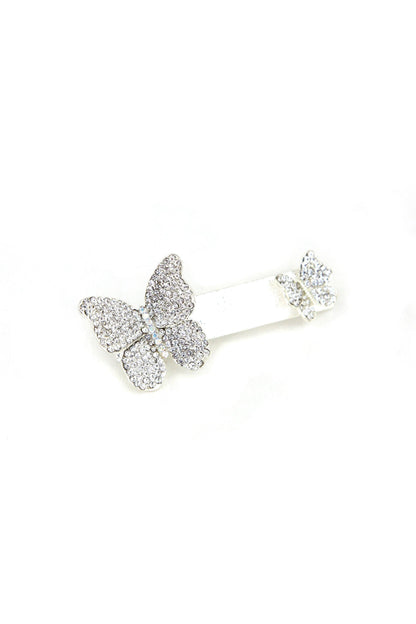 Double Butterfly Crystal Barrette Sale Soho Style