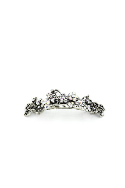 Floral Gardena Crystal Barrette Barrette Soho Style
