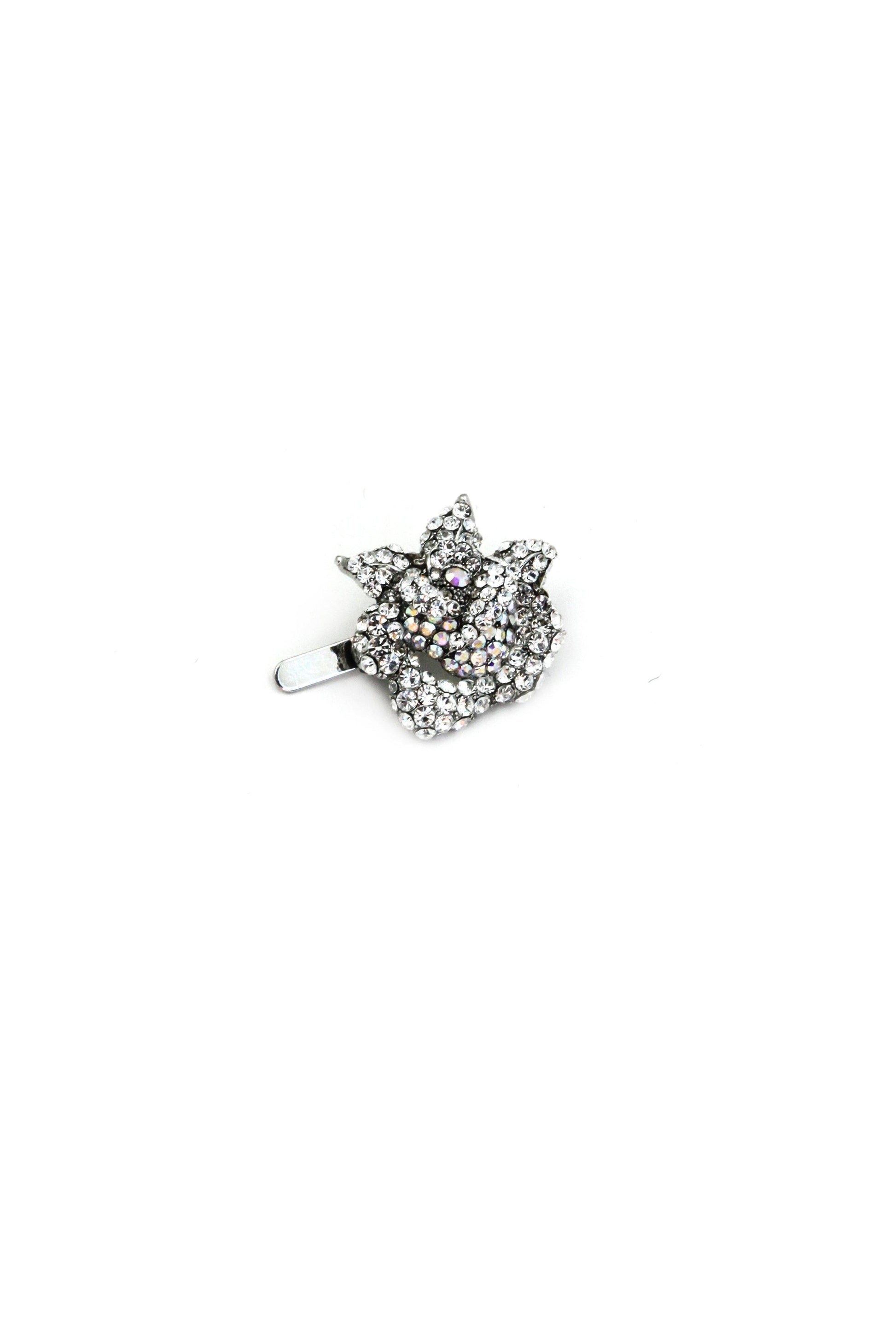 Rose Crystal Mini Magnetic Barrette Barrette Soho Style
