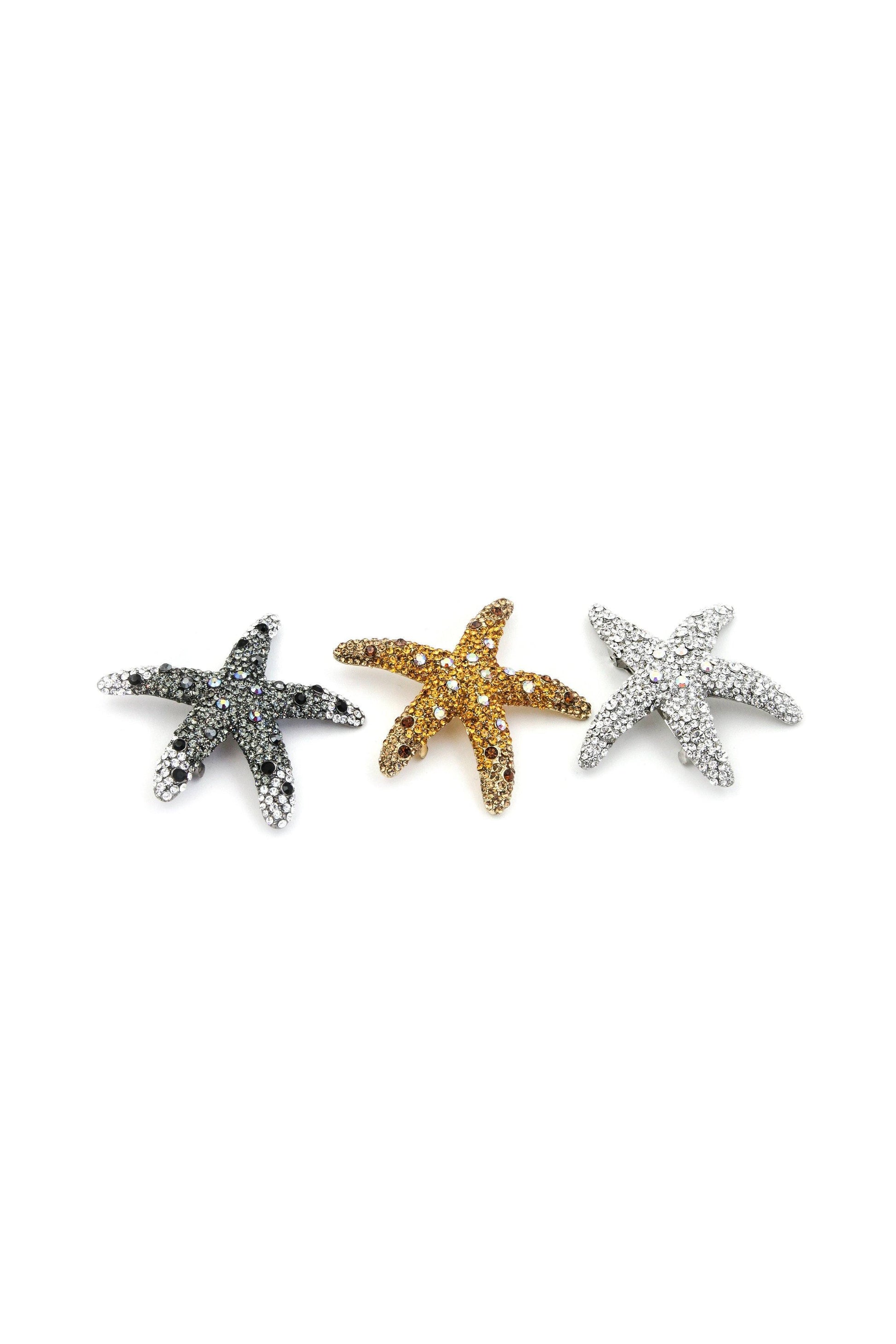 Crystal Dipped Starfish Barrette Barrette Soho Style
