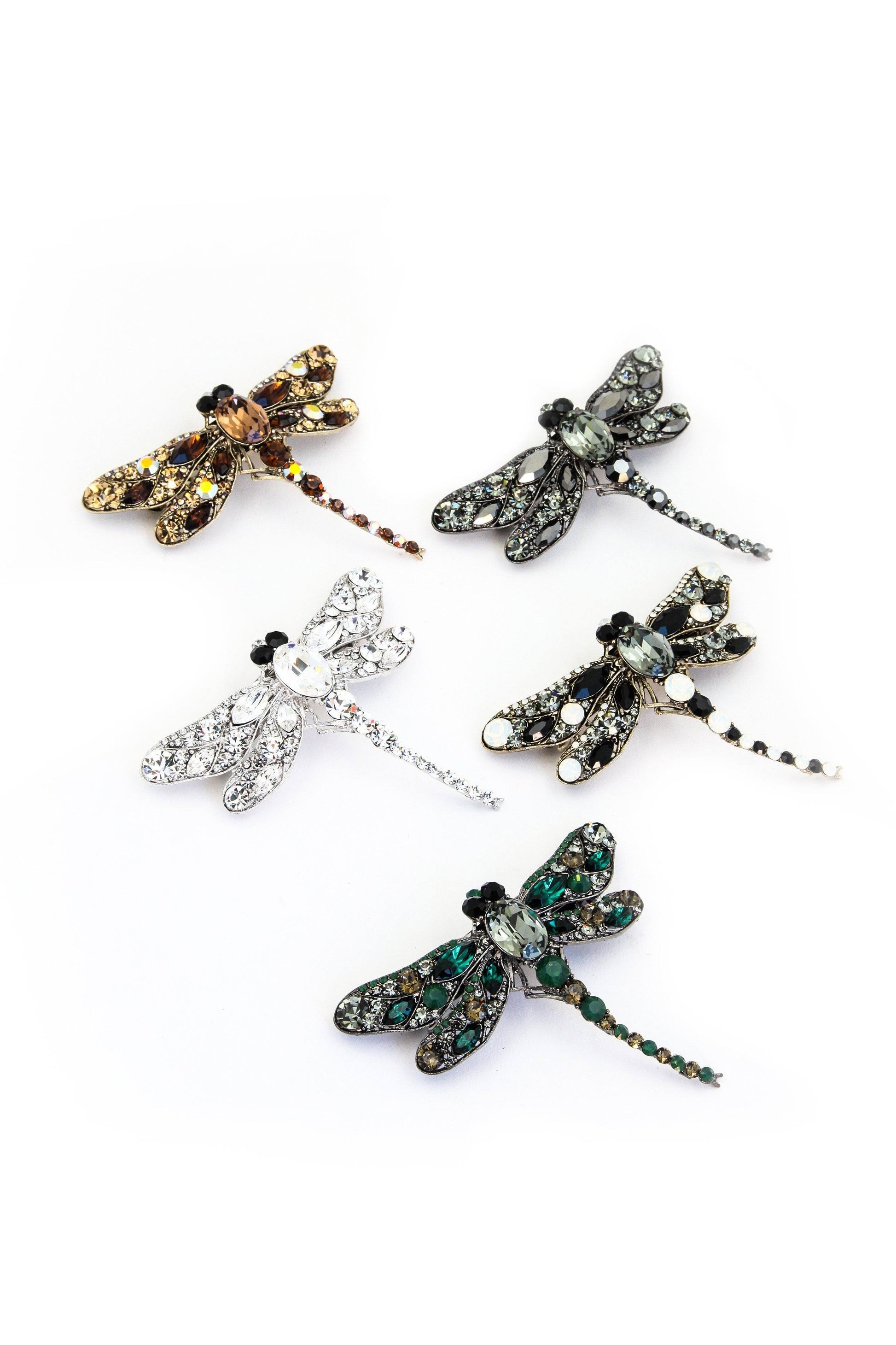 Crystal Dragonfly Barrette Barrette Soho Style
