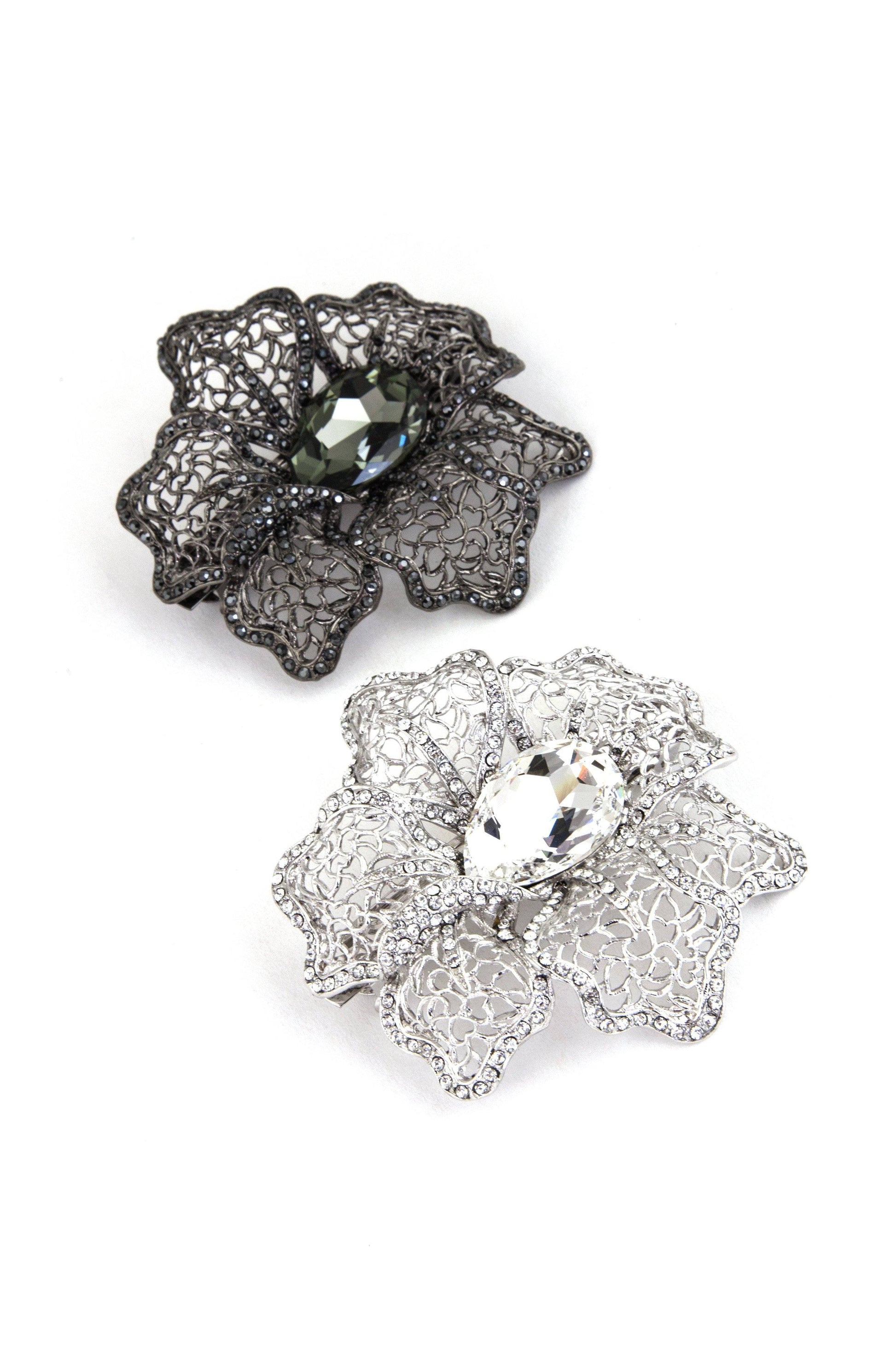 Crystal Mosaic Flower Barrette Barrette Soho Style