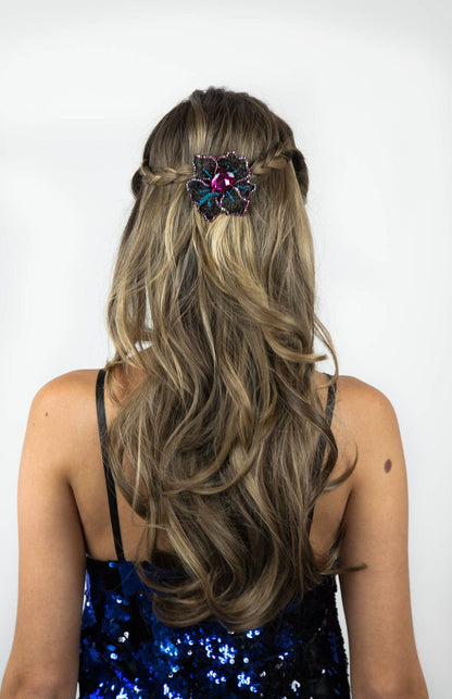 Crystal Mosaic Flower Barrette Barrette Soho Style