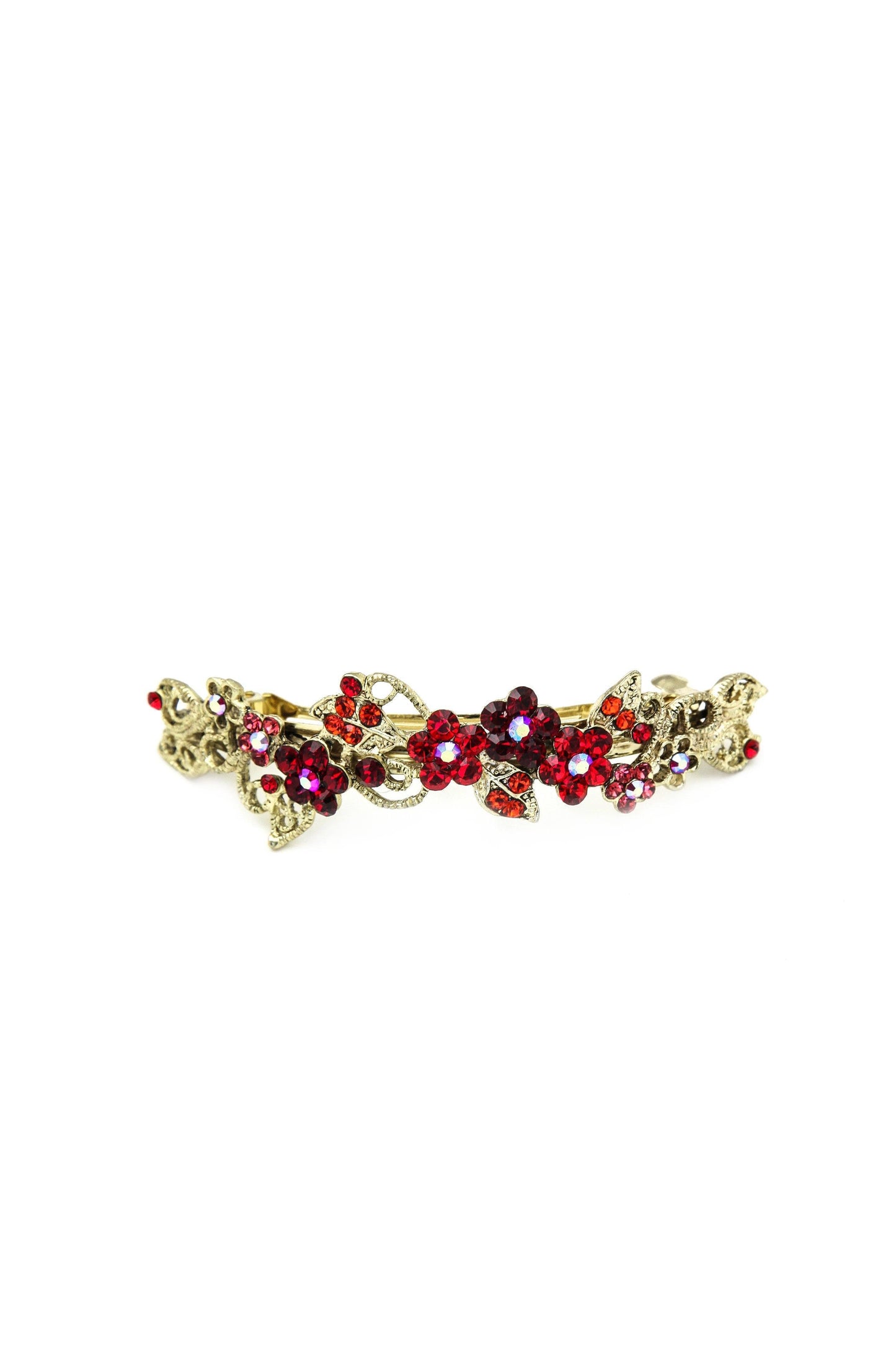 Floral Gardena Crystal Barrette Barrette Soho Style