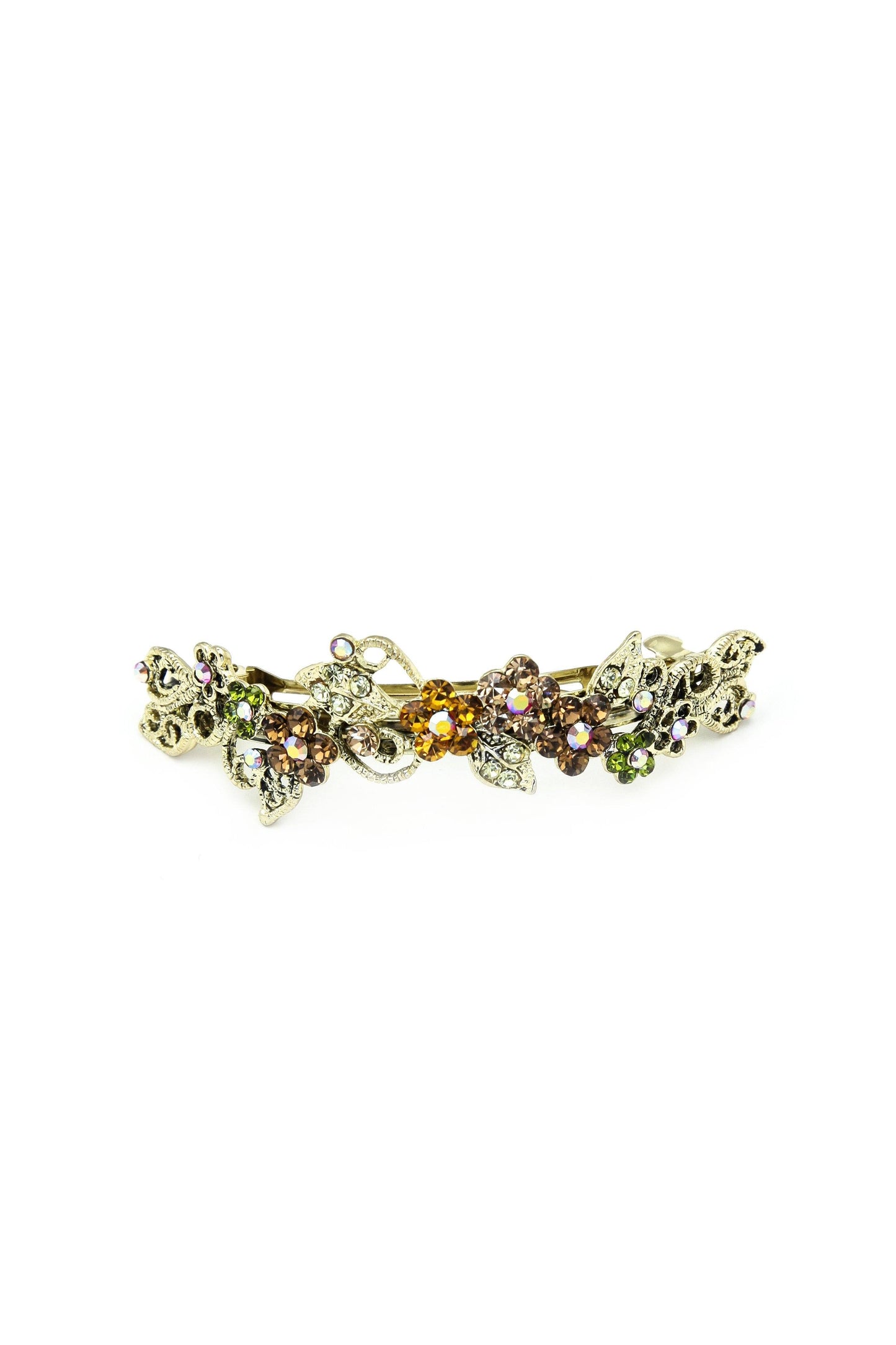 Floral Gardena Crystal Barrette Barrette Soho Style