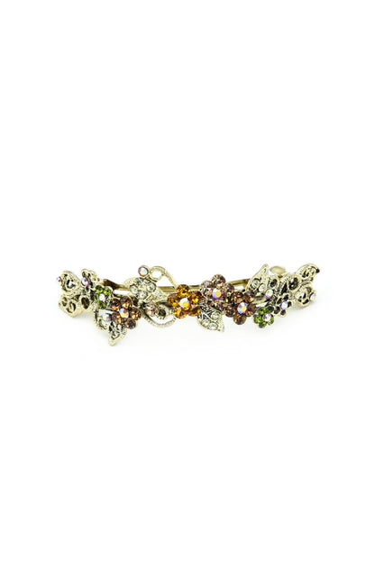 Floral Gardena Crystal Barrette Barrette Soho Style