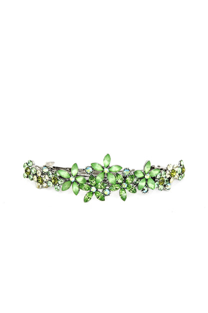 Contrasting Crystal Flower Barrette Barrette Soho Style