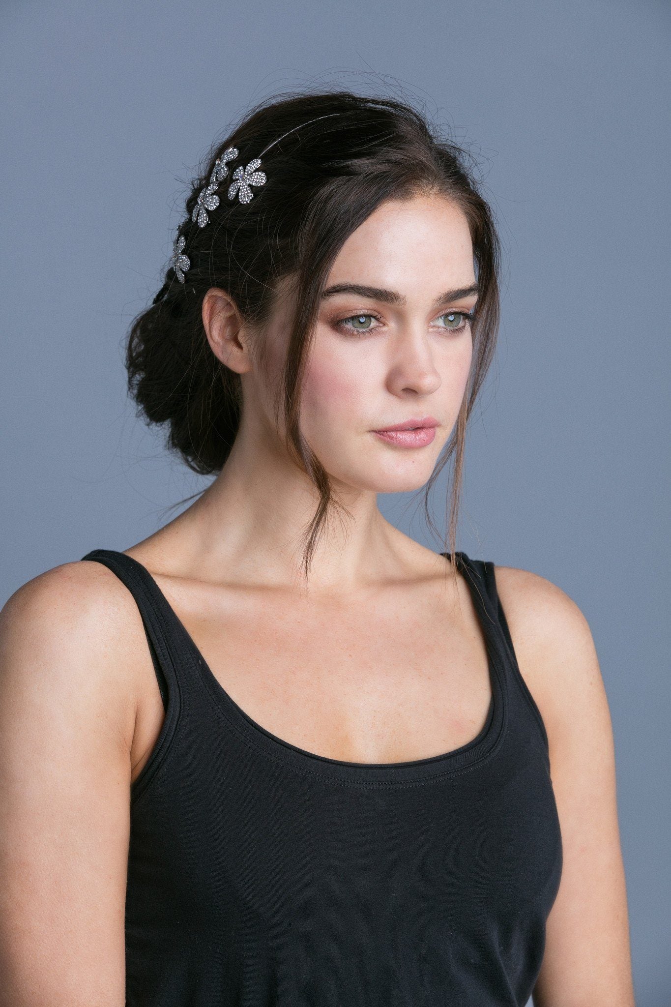 Ombre Crystal Flower Barrette Barrette Soho Style