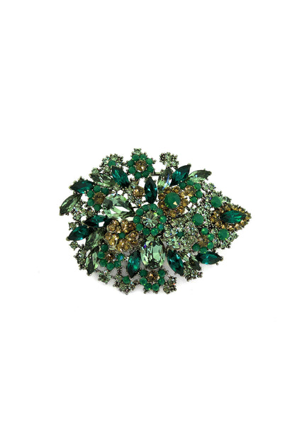 Oval Crystal Flower Barrette Barrette Soho Style