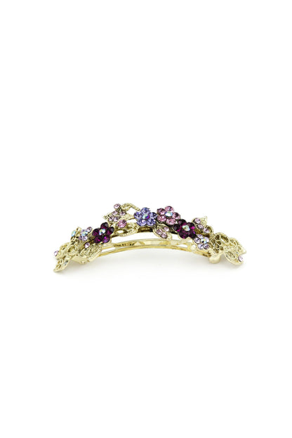 Floral Gardena Crystal Barrette Barrette Soho Style
