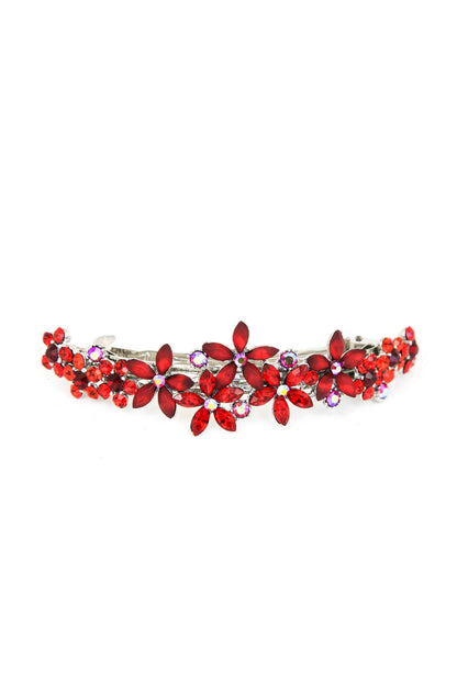 Contrasting Crystal Flower Barrette Barrette Soho Style