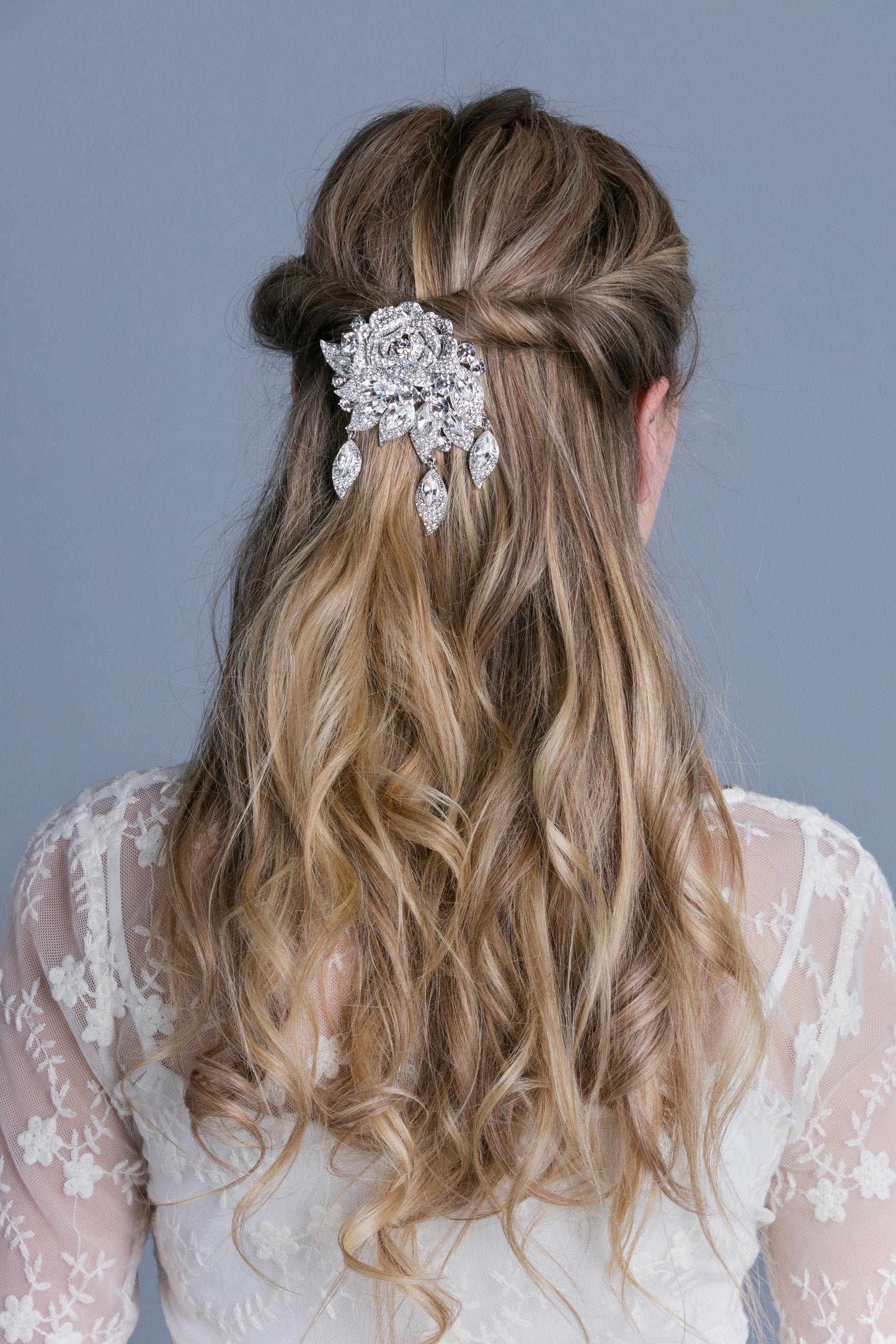 Rosaline Teardrop Crystal Barrette Barrette Soho Style