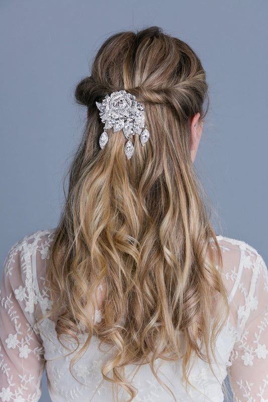 Rosaline Teardrop Crystal Barrette Barrette Soho Style