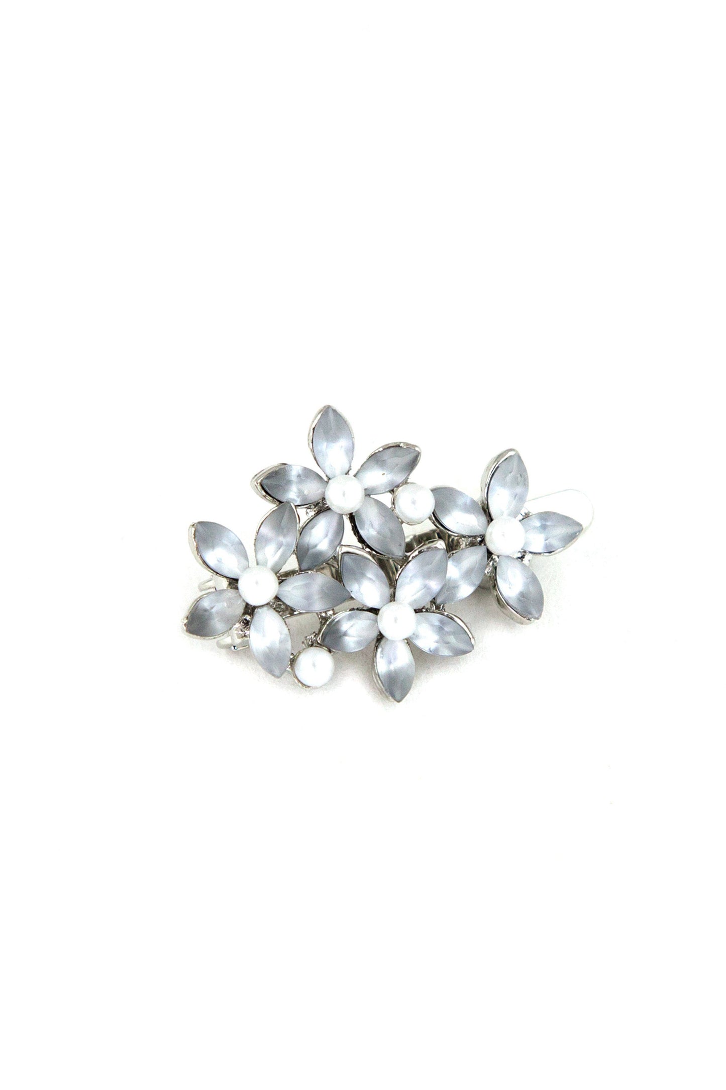 Royal Pearl Floral Magnetic Barrette Barrette Soho Style