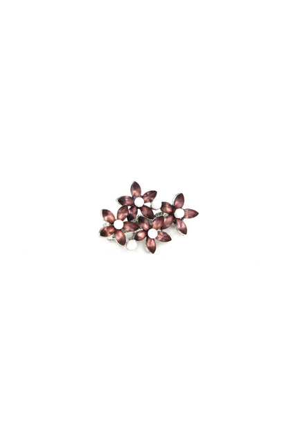 Royal Pearl Floral Magnetic Barrette Barrette Soho Style