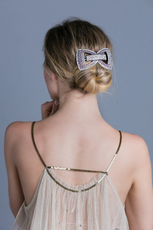 Tuxedo Hair Bow Tie Barrette Barrette Soho Style