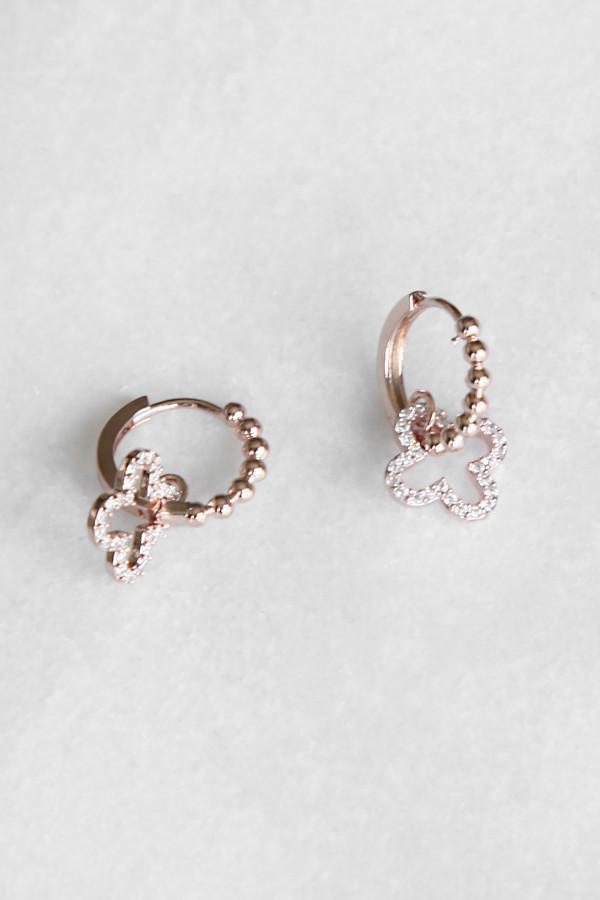 Cassidy Crystal Clover Earring Earring Soho Style