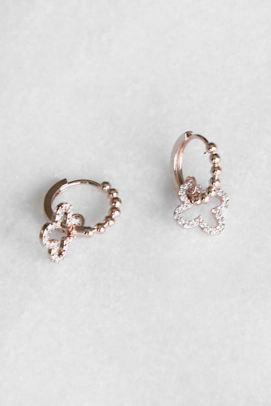 Cassidy Crystal Clover Earring Earring Soho Style